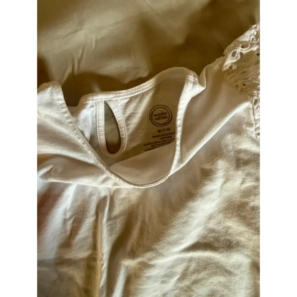 OshKosh pink shirt size 8 and wonder nation white shirt size 7-8